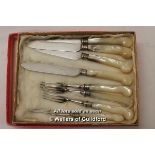 *Harrison Brother & Howson silver plate and mother of pearl cutlery set (Lot subject to VAT) (