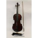 *Antique Michel -Ange Garini Viola With Case And Bow L.O.B. 16 Inches (Lot Subject To VAT) [LQD100]