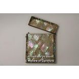 *Rare Victorian mother of pearl and Abalone calling card case (Lot subject to VAT) (LQD98)