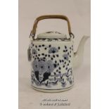 *Modern Chinese blue and white coffee pot.