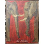 *Oil on canvas, pair of elephants, 119 x 89cm.