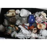 *Small box of china trinkets and minitures (Lot subject to VAT)