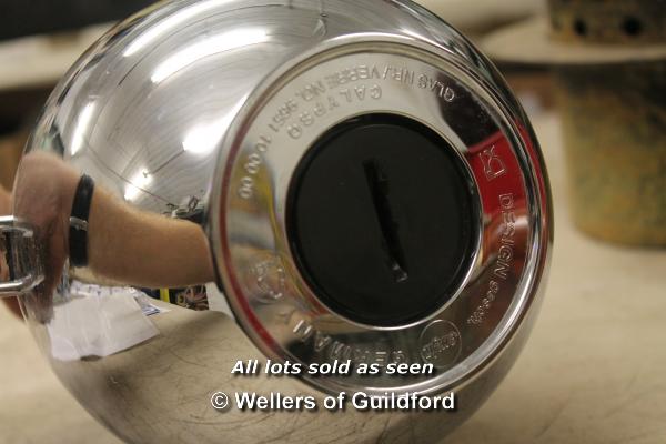 *Old print; small glass box; two German chromed coffee pots; plated coffee pot; two metal items. ( - Image 8 of 8