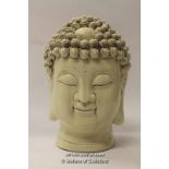 A Chinese blanc-de-chine portrait bust of Buddha, 19cm.