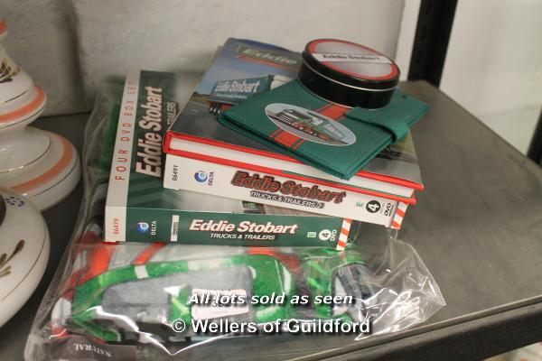 Eddie Stobart collectables to include dvd's, book, towel and coasters