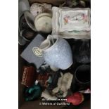 *Box of assorted china ware and bric - a - brac (Lot subject to VAT)