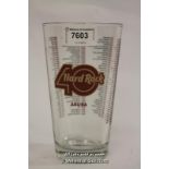 *Hard Rock Cafe 40 Years Anniversary Pint Beer Glass Aruba - Collectable - (Lot Subject To VAT) [