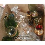 *Assorted glass wares including decanter and novelty beer glass