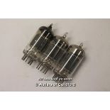 *Three Mullard valaves, ECC83 and ECC982 (Lot subject to VAT) (LQD98)