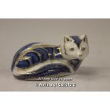 Royal Crown Derby Arctic Fox paperweight with gold stopper.