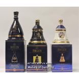 Bell's Scotch Whisky: three limited edition commemorative decanters, 50th Wedding Anniversary of the