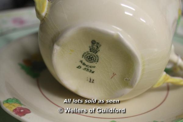 A 19th Century bat printed cup and saucer depicting a rural view; Royal Doulton Minden twin-handle - Image 5 of 8