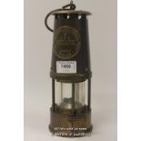 *Vintage brass Eccles type 6 miners lamp (Lot subject to VAT) (LQD98)