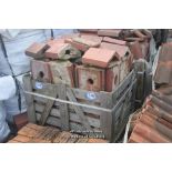 *CRATE CONTAINING LARGE QUANTITY OF RED WALL COPINGS APPROX QUANTITY 80 COPINGS APPROX SIZE 280MM