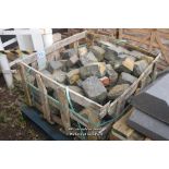 *CRATE CONTAINING BLACK GRANITE SETTS