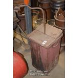 *VINTAGE WOODEN GAS BOX WITH INNER WORKINGS