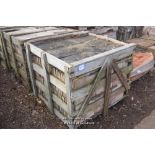 *CRATE CONTAINING APPROX TWO HUNDRED RED QUARRY TILES, EACH 300MM X 300MM