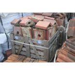 *CRATE CONTAINING LARGE QUANTITY OF RED WALL COPINGS APPROX QUANTITY 80 COPINGS APPROX SIZE 280MM