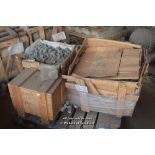*PALLET OF THREE MIXED CRATES CONTAINING MINIATURE GRANITE CUBES