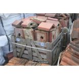 *CRATE CONTAINING LARGE QUANTITY OF RED WALL COPINGS APPROX QUANTITY 80 COPINGS APPROX SIZE 280MM