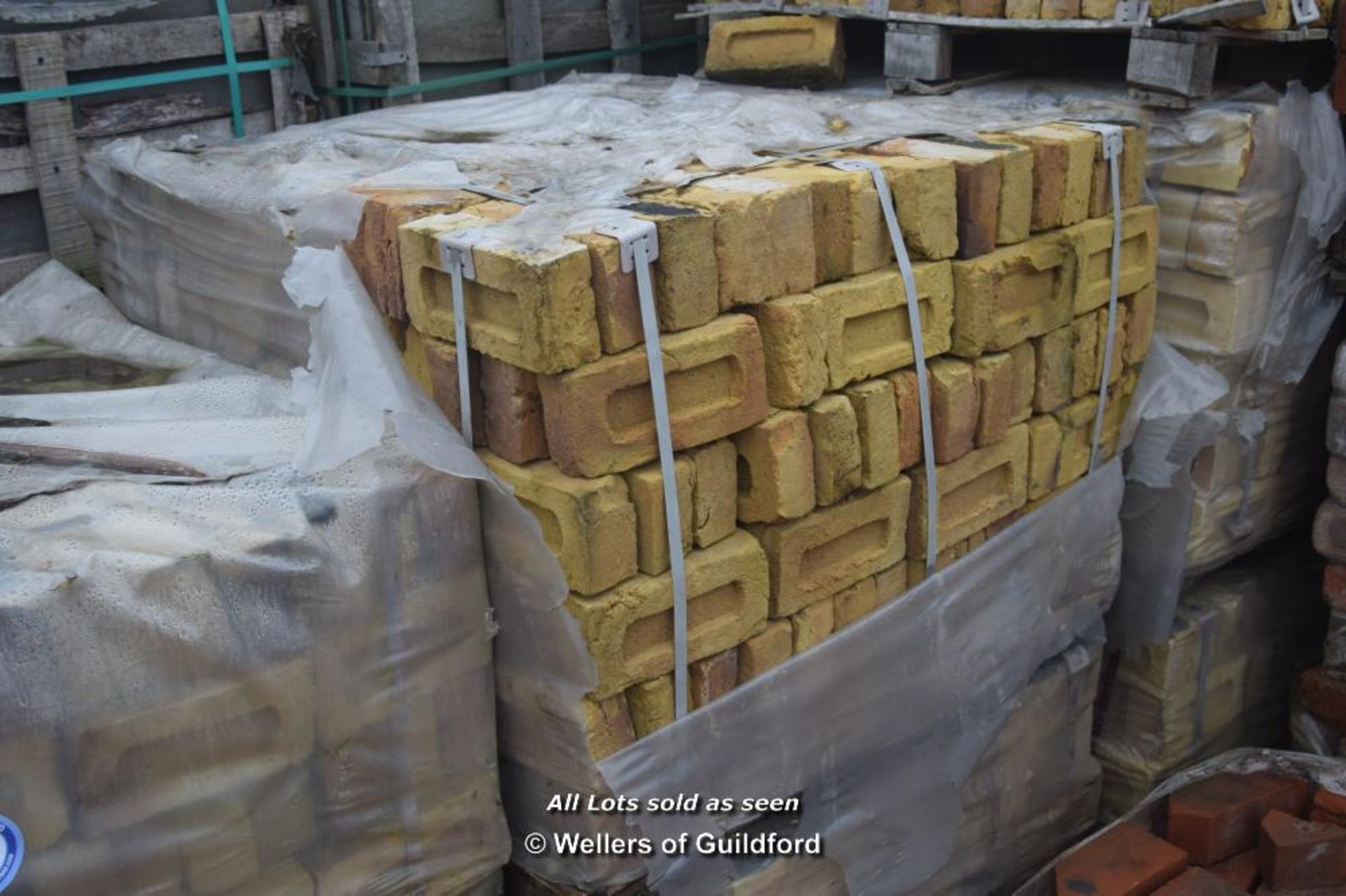 *PALLET OF APPROX THREE HUNDRED AND EIGHTY FOUR NEW YELLOW OLD STOCK STYLE BRICKS