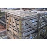 *CRATE CONTAINING APPROX SEVENTY BLUE HALF ROUND COPING BRICKS