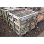 *CRATE CONTAINING APPROX TWO HUNDRED RED QUARRY TILES, EACH 300MM X 300MM