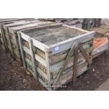 *CRATE CONTAINING APPROX TWO HUNDRED RED QUARRY TILES, EACH 300MM X 300MM