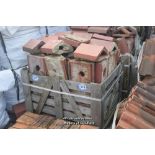 *CRATE CONTAINING LARGE QUANTITY OF RED WALL COPINGS APPROX QUANTITY 80 COPINGS APPROX SIZE 280MM