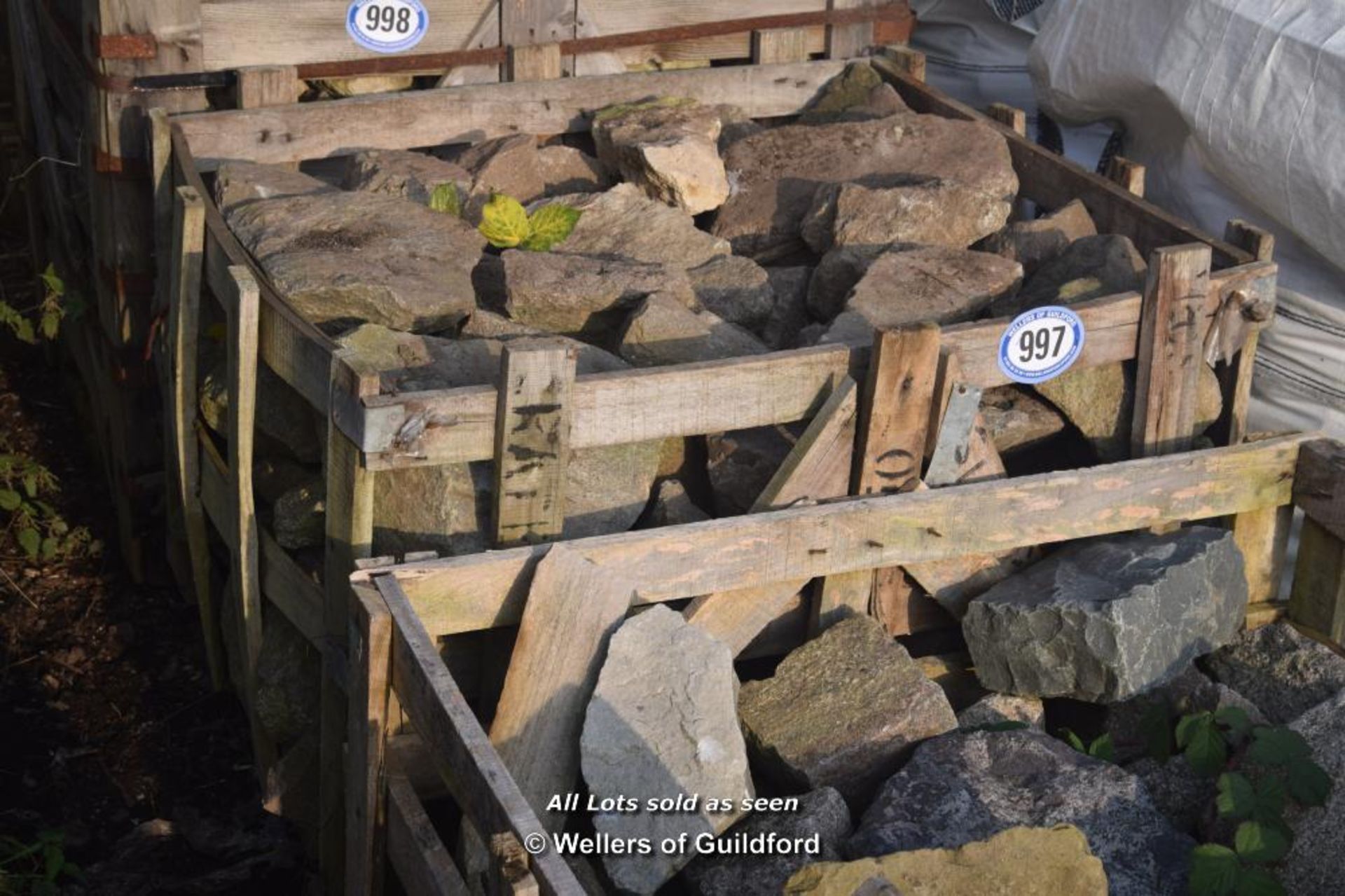 *CRATE CONTAINING MIXED ROCKERY STONE