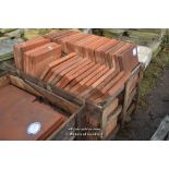 *CRATE CONTAINING APPROX NINETY TERRACOTTA STYLE QUARRY TILES, 400MM X 400MM X 30MM