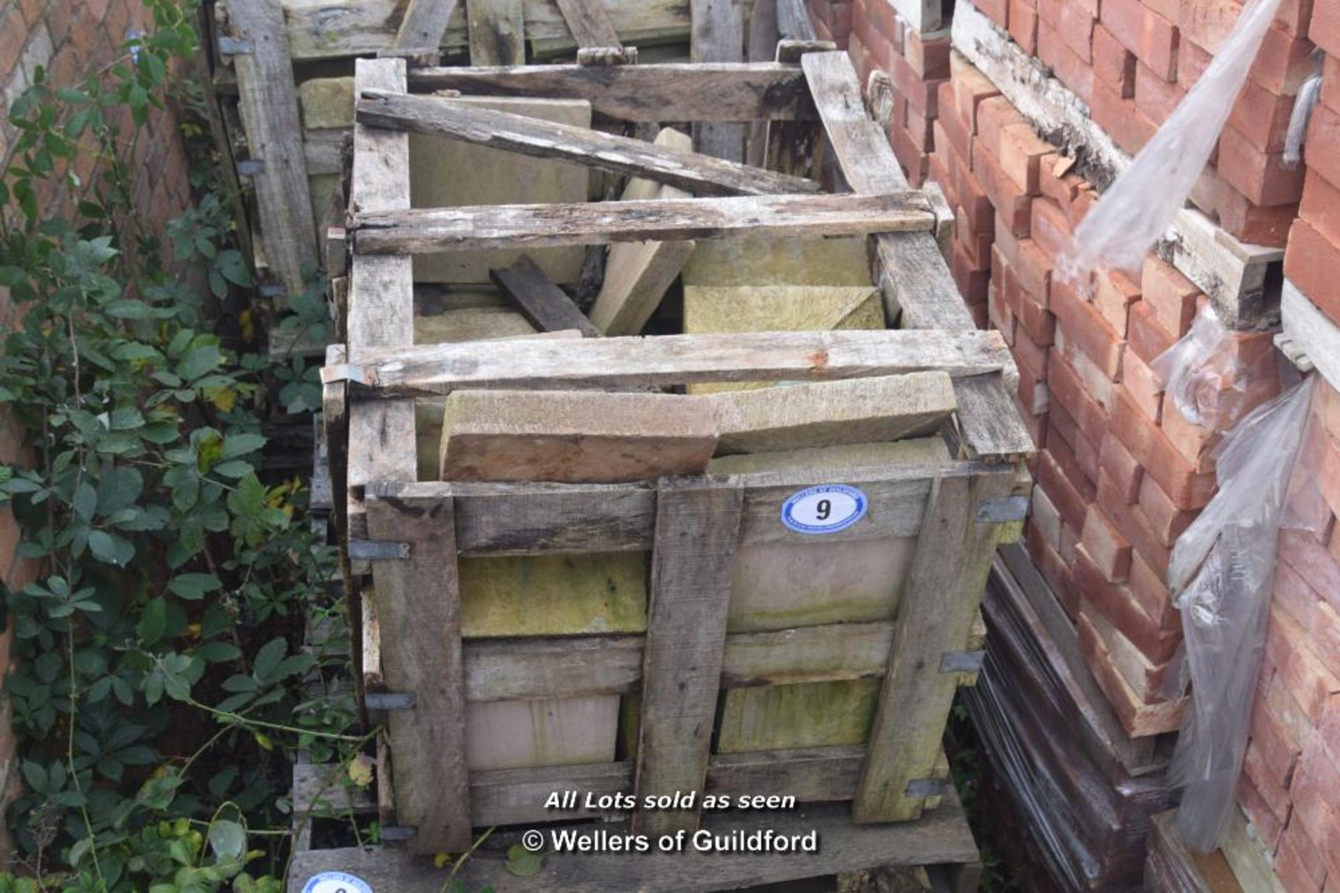 *CRATE CONTAINING APPROX FIFTY PIER CAPS, EACH 330MM X 330MM