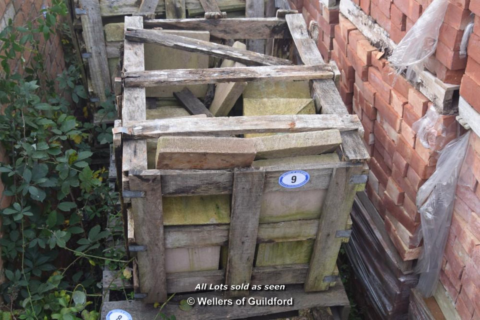 *CRATE CONTAINING APPROX SIXTY PIER CAPS, EACH 330MM X 330MM
