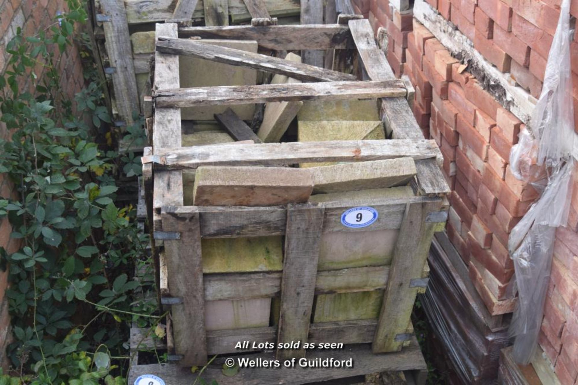 *CRATE CONTAINING APPROX SIXTY PIER CAPS, EACH 330MM X 330MM