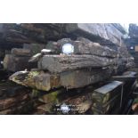 *BUNDLE OF APPROX FOURTEEN OAK BEAMS AVERAGE LENGTH 4000MM