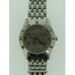 Gentlemen's Half Crown novelty wristwatch, in stainless steel, boxed