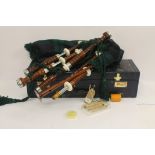 *Set of modern bagpipes in blue leather case. (Lot subject to VAT).