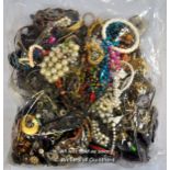 Sealed bag of costume jewellery, gross weight 3.87 kilograms