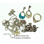 *Selection of mostly silver jewellery, gross weight 32.9 grams (Lot subject to VAT)