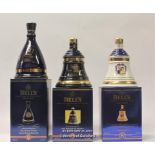 Bell's Scotch Whisky: three limited edition commemorative decanters, 50th Wedding Anniversary of the