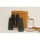 Vesper Fieldmaster 7 x 50 binoculars in leather case.