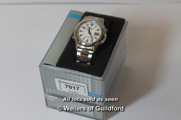 Gentlemen's Casio stainless steel wristwatch, circular white dial with Arabic numerals, boxed - Image 2 of 2