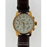Gentlemen's Sekonda wristwatch, circular cream textured dial with Arabic numerals, date aperture and