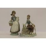 Two Lladro figure groups, Girl with Calf and Girl with Lamb 4835. (2)