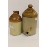 Two 19th Century stoneware barrels, one for Batey, Kingsland Road, London, 34cm. (2)