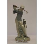 Lladro figure group, The Golfer,4824, 28cm.