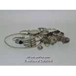 *Selection of mostly silver jewellery, including a Pandora necklace, gross weight 81.9 grams (Lot