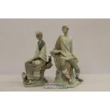 Two Lladro figures, New Sheherd 4577 and New Shepherdess 4576. (2)