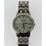 Gentlemen's Gianni Ricci stainless steel wristwatch, circular silvered dial with Roman numerals