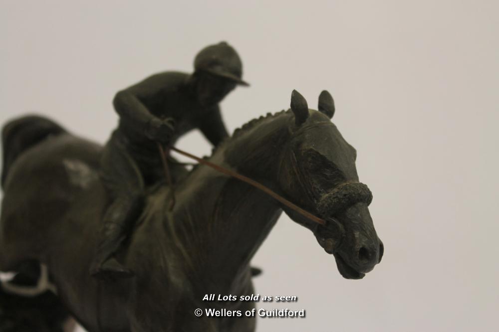 Robert Donaldson, bronze resin sculpture of Red Rum with jockey up, cast by Heredities Ltd, 21cm. ¦ - Image 2 of 4